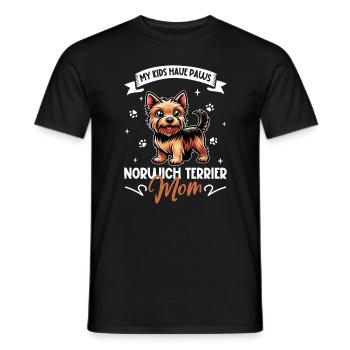 Norwich Terrier Mama - Männer T-Shirt - Schwarz - Vorne - AI Model Male 178 light (178cm)