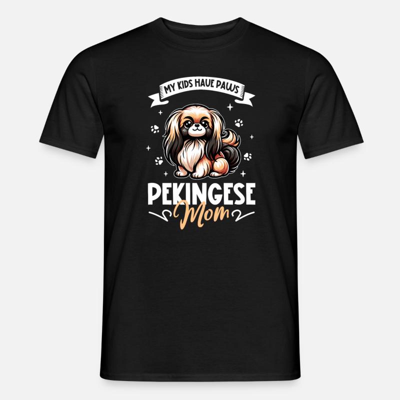 Pekingese Mama - Männer T-Shirt - Schwarz