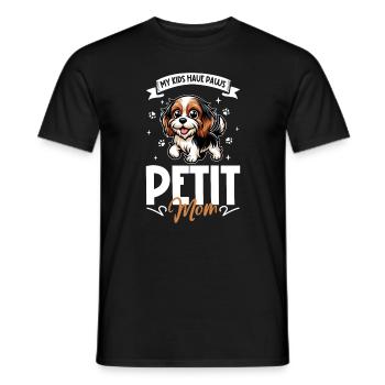 Petit Basset Griffon Vendéen Mama - Männer T-Shirt - Schwarz - Vorne - AI Model Male 178 light (178cm)