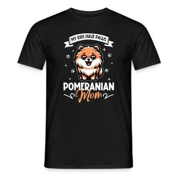 Maman de Poméranie - T-shirt homme - noir - Devant - AI Model Male 178 light (178cm)