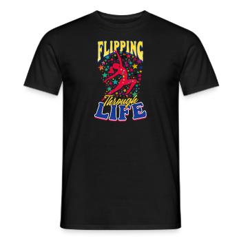 Gymnastik auf dem Weg durchs Leben - Männer T-Shirt - Schwarz - Vorne - AI Model Male 178 light (178cm)