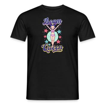 Gymnastics Beam Queen - Men's T-Shirt - black - Front - AI Model Male 178 light (178cm)
