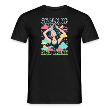 Gymnastics Chalk Up And Shine - Men's T-Shirt - black - Front - AI Model Male 178 light (178cm)