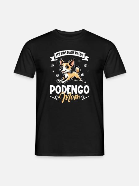 Podengo Português Mama - Men's T-Shirt - black
