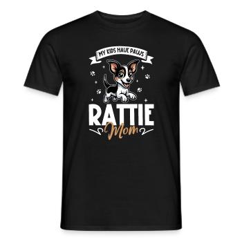 Rat Terrier Mama - Männer T-Shirt - Schwarz - Vorne - AI Model Male 178 light (178cm)