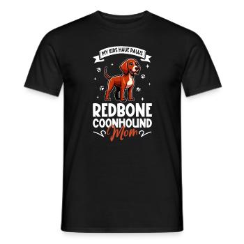 Redbone Coonhound Mom - Men's T-Shirt - black - Front - AI Model Male 178 light (178cm)