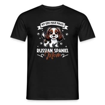 Russischer Spaniel Mama - Männer T-Shirt - Schwarz - Vorne - AI Model Male 178 light (178cm)