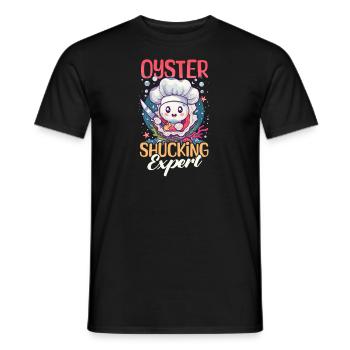 Oyster Oyster Shucking Expert - Men's T-Shirt - black - Front - AI Model Male 178 light (178cm)