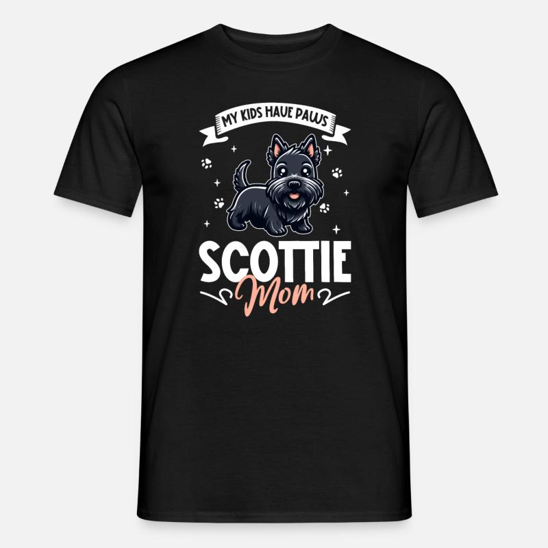 Scottish Terrier Mama - Männer T-Shirt - Schwarz