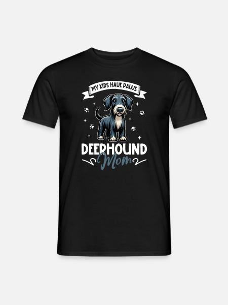 Deerhound Mama - Männer T-Shirt - Schwarz