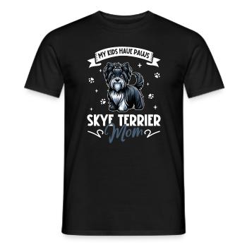 Skye Terrier Maman - T-shirt homme - noir - Devant - AI Model Male 178 light (178cm)