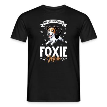 Glatthaar-Foxterrier Mama - Männer T-Shirt - Schwarz - Vorne - AI Model Male 178 light (178cm)