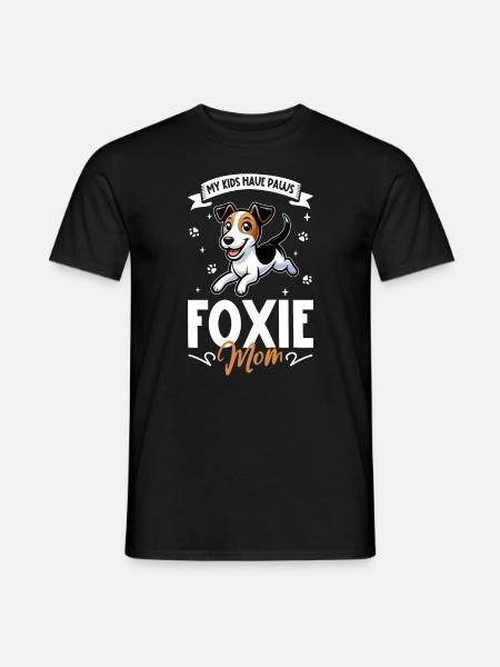 Glatthaar-Foxterrier Mama - Männer T-Shirt - Schwarz