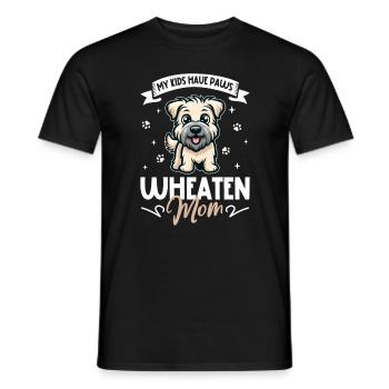 Irish Soft Coated Wheaten Terrier Mama - Männer T-Shirt - Schwarz - Vorne - AI Model Male 178 light (178cm)