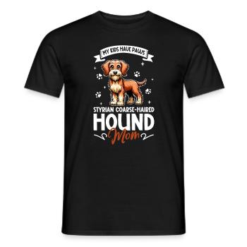 Steirische Rauhhaarbracke Mama - Männer T-Shirt - Schwarz - Vorne - AI Model Male 178 light (178cm)