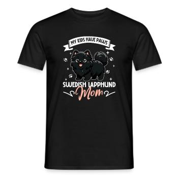 Schwedischer Lapphund Mama - Männer T-Shirt - Schwarz - Vorne - AI Model Male 178 light (178cm)