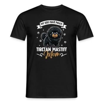 Tibetan Mastiff Mom - Men's T-Shirt - black - Front - AI Model Male 178 light (178cm)