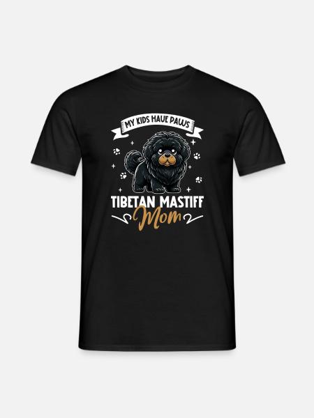 Tibetdogge Mama - T-shirt herr - svart