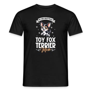 American Toy Terrier Maman - T-shirt homme - noir - Devant - AI Model Male 178 light (178cm)