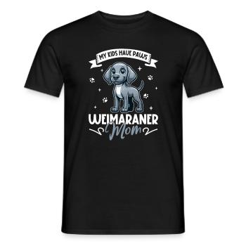 Maman braque de Weimar - T-shirt homme - noir - Devant - AI Model Male 178 light (178cm)