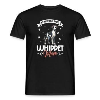 Whippet Mom - Men's T-Shirt - black - Front - AI Model Male 178 light (178cm)