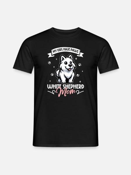 White Shepherd Mom - Men's T-Shirt - black