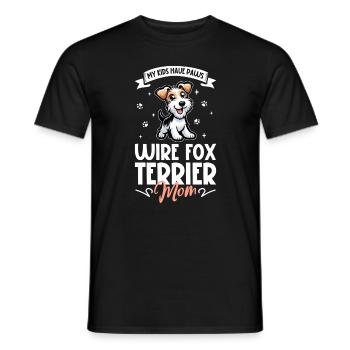 Drahthaar-Foxterrier Mama - Männer T-Shirt - Schwarz - Vorne - AI Model Male 178 light (178cm)