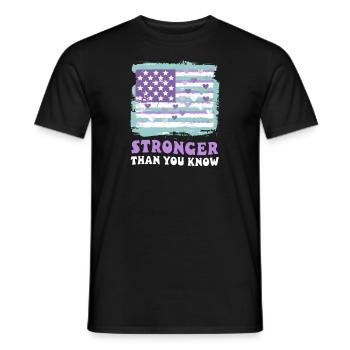 La sensibilisation au suicide est plus forte que vous ne le pensez - T-shirt homme - noir - Devant - AI Model Male 178 light (178cm)
