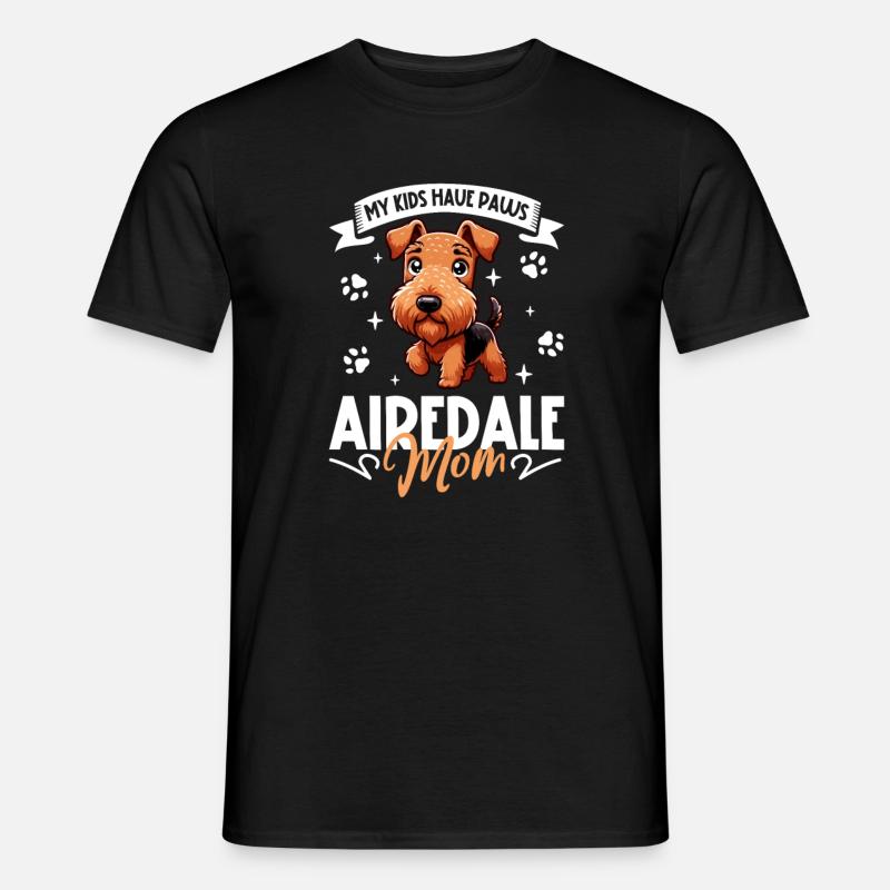 Airedale Terrier Mama - Männer T-Shirt - Schwarz