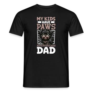 Affenpinscher Papa - T-shirt homme - noir - Devant - AI Model Male 178 light (178cm)