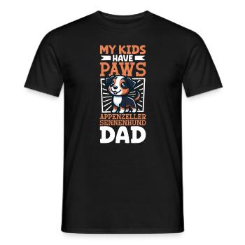 Appenzeller Mountain Dog Dad - Men's T-Shirt - black - Front - AI Model Male 178 light (178cm)