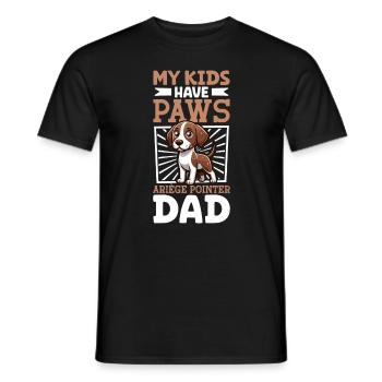 Braque de l'Ariège Papa - Männer T-Shirt - Schwarz - Vorne - AI Model Male 178 light (178cm)