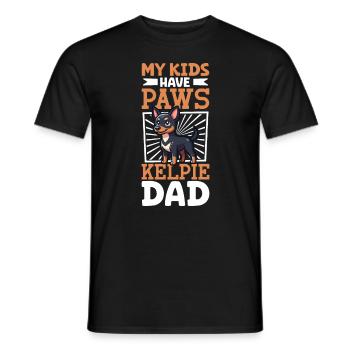 Papa Kelpie australien - T-shirt homme - noir - Devant - AI Model Male 178 light (178cm)