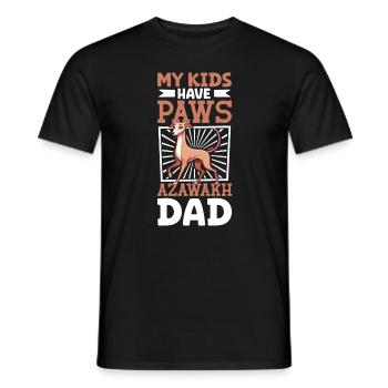 Papa Azawakh - T-shirt homme - noir - Devant - AI Model Male 178 light (178cm)