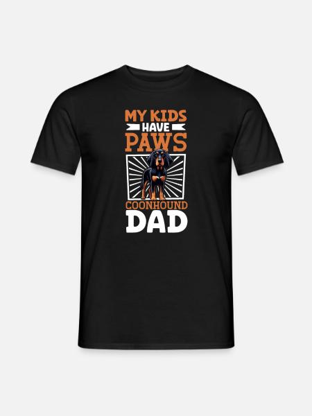Black and Tan Coonhound Dad - Men's T-Shirt - black