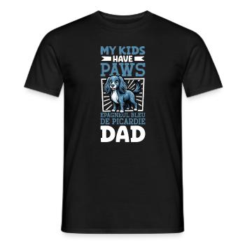 Epagneul Bleu de Picardie Papa - Männer T-Shirt - Schwarz - Vorne - AI Model Male 178 light (178cm)