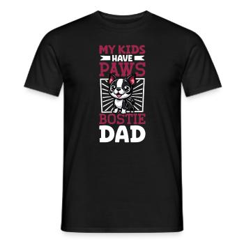 Boston Terrier Papa - Männer T-Shirt - Schwarz - Vorne - AI Model Male 178 light (178cm)