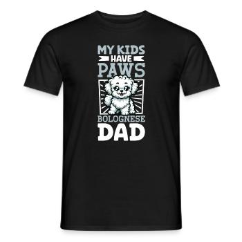 Bologneser Papa - Männer T-Shirt - Schwarz - Vorne - AI Model Male 178 light (178cm)