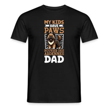 Bouvier des Ardennes Papa - Männer T-Shirt - Schwarz - Vorne - AI Model Male 178 light (178cm)