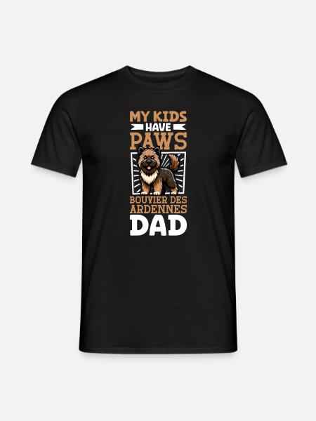 Bouvier des Ardennes Papa - Men's T-Shirt - black
