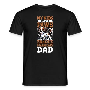 Braque Français Papa - Männer T-Shirt - Schwarz - Vorne - AI Model Male 178 light (178cm)