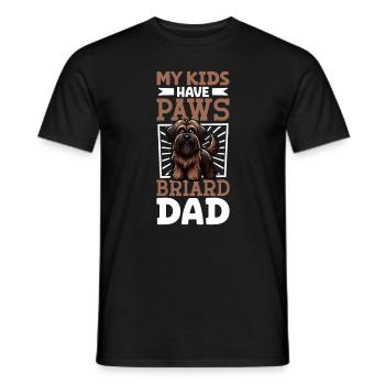 Briard Papa - Men's T-Shirt - black - Front - AI Model Male 178 light (178cm)