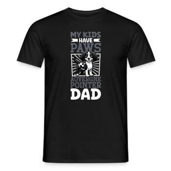 Braque d'Auvergne Papa - Männer T-Shirt - Schwarz - Vorne - AI Model Male 178 light (178cm)