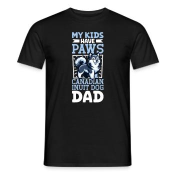 Canadian Eskimo Dog Dad - Men's T-Shirt - black - Front - AI Model Male 178 light (178cm)