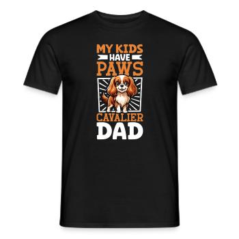 Cavalier King Charles Spaniel Dad - T-shirt homme - noir - Devant - AI Model Male 178 light (178cm)