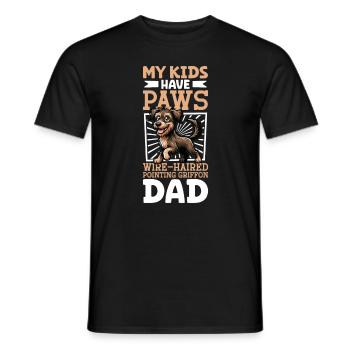 Cesky fousek Papa - T-shirt homme - noir - Devant - AI Model Male 178 light (178cm)