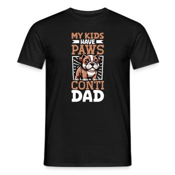 Continental Bulldog Dad - Men's T-Shirt - black - Front - AI Model Male 178 light (178cm)