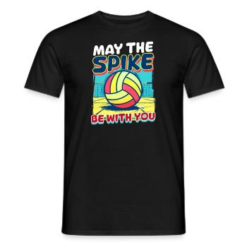 Volleyball drôle Que le Spike soit avec vous - T-shirt homme - noir - Devant - AI Model Male 178 light (178cm)