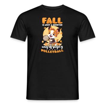 Thanksgiving Volleyball Fall Kürzer Weg Volleybal - Männer T-Shirt - Schwarz - Vorne - AI Model Male 178 light (178cm)