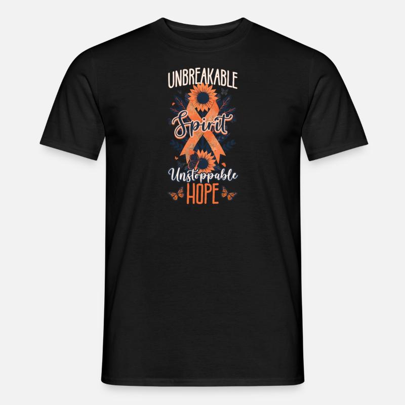 Leukämie-Bewusstsein, Geist, unaufhaltsame Hoffnung - Männer T-Shirt - Schwarz
